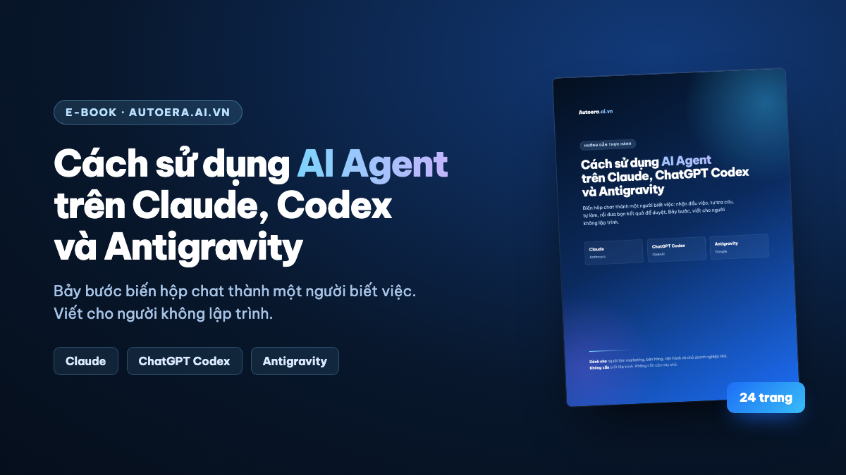 Sách: Cách sử dụng AI Agent trên Claude, ChatGPT Codex và Antigravity