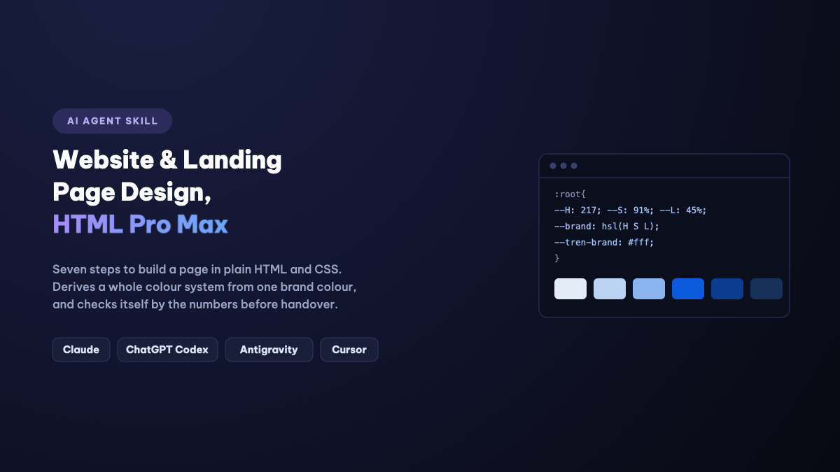 Website & Landing Page Design, HTML Pro Max